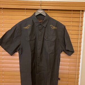 Mens Howlers Brothers short sleeve snap shirt Large